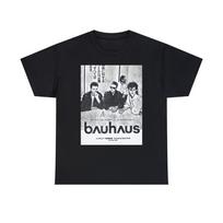 Bauhaus Graphic Print Band Art Short Sleeve Unisex Heavy Cotton T-Shirt 2XL