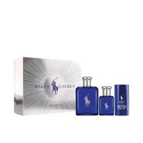 Kvapų dovanų rinkinys Ralph Lauren Polo Blue vyrų EDT medienos aromatinis, 3 dalių
