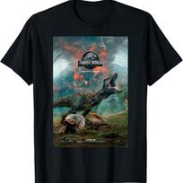 Jurassic World Fallen Kingdom T-Rex Poster Graphic T-Shirt T-Shirt S juoda