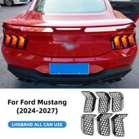 For Ford Mustang S650 Dark Horse GT Ecoboost 2025 2025 2026 2027 ABS Grid Smoked Black Rear Taillight Tail Lamp Protect Cover