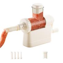 Fast Filling Manual Sausage Stuffer with 4 Filling Nozzles Large Capacity Meat Stuffer Kit Plastic Detachable balta