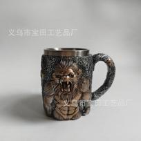 Nauja dervos statulėlė, Berserk King Kong puodelis, puodelis, kavos puodelis, alaus puodelis, kūrybinga dovanų dekoracija