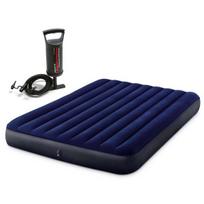 Pripučiamas čiužinys 203x152x25 cm su stūmoklinia pompa Intex 64759