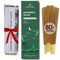 Calmveda Forest Eucalyptus Incense Sticks - 80 Charcoal Free Incense Sticks gray