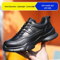 Ultra-Light Soft-Soled Safety Shoes, Anti-Smash & Puncture Resistant, Lightweight & Comfortable for Men and Women in Warehouse Work. 939~Black;40