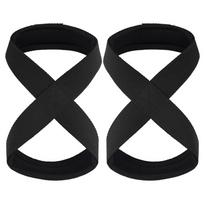 Padded Figure 8 Straps Deadlift Weight Lifting Wrist Straps Performance Lifters Workout Pull-Ups Horizontal Bar Gym Fitness