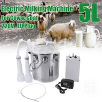 5L nerūdijančio plieno elektrinis melžimo aparatas NAUJAS nerūdijančio plieno kibiras Siurbimo vakuuminis siurblys Namų melžimo aparatas Karvės, ožkos, avys melžimo aparatas For cattle
