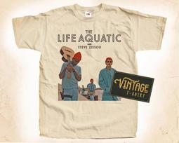 The Life Aquatic V3 MARŠKINĖLIAI Marškinėliai Filmo Plakatas Vintage Natūralūs dydžiai S iki 5XL S