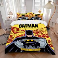 3pcs Batman Animated Series Bedding Set, Duvet Cover and Pillowcases Machine Washable Seasons all suitable, Design for Bedroom (No Filling)259 135x200cm