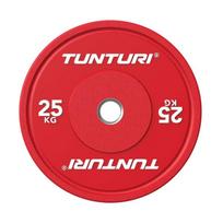 Sporto prekės, TUNTURI Platinum, štangos bumberiai, raudoni, 50 mm, 25 kg.