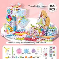 Hot 83-263 PCS Electric Gears 3D Puzzle Model Building Kits Plastic Brick Blocks Educational Toys For Kids Children Xmas Gifts