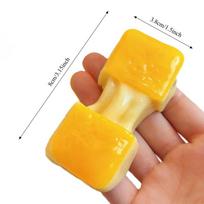 Taba Squishy Yellow Brushed Rice Cakes Fidget Squishes Imitation Silicone Sticky Food Squishy Desserts Fidgeting Irritable Toys