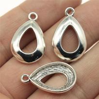 10pcs Charms Waterdrop For Earring Making DIY Jewelry Findings For Jewelry Making Accessories Antique Silver Color