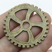 5pcs Antique Bronze Color Gear Steampunk Charm Pendants Jewelry Accessories Steampunk Gear Charms For Jewelry Making