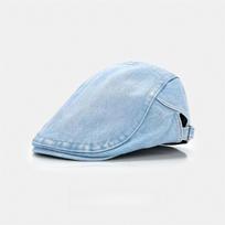 Women Summer Washed Denim Forward Cap Japanese Retro Style Painter Hat Beret Newsboy Cap Peaked Beret Hat For Ladies
