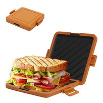 Silicone Baking Pan For Microwave Toast Sandwich Maker Breakfast Appliance Orange