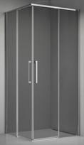 Dušo kabina ELEGANCE 90x90 chrom/pilka be pado