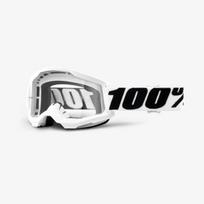 100% Strata 2 Mx akiniai balti, permatomas stiklas