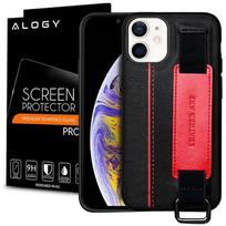 Etui Obudowa Alogy Leather Case Do Apple Iphone 12 Mini 5.4 Czarne + Szkło