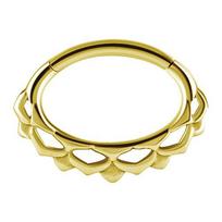 Mandala Clicker Earring - Gold - K-053 1.2/6