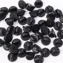 50/100Pcs Black PVC Rubber Pin Backs Butterfly Clutch Tie Tack Lapel Holder Clasp Pin Cap Keeper for Uniform Badges Replacements 50pcs juoda