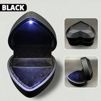 Fashion Ring Box Heart Shape with LED Light Jewelry Box Creative Proposal Confession Ring Box Earring Pendant Storage Gift Boxes juoda