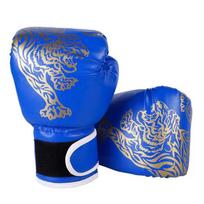 Breathable Sparring Gloves Muay Thai Boxing Gloves Kickboxing Gloves  Children blue-child