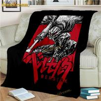Berserk 3D Printing Plush Blanket Adult Fashion Quilts Special Anime Flannel Home Office Washable Kids Sherpa Bedspread Cover 75x90cm