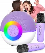 Bezprzewodowy Efekt Świetlny Karaoke Stereo + 2 Mikrofony