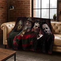 Horror Chucky Pennywise Clown Halloween Saw Freddy Krueger Flannel Blanket Soft Warm Blanket for Bedroom Living Room Bed Picnic 75x90cm