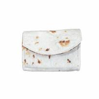 Multiple Compartments Burrito Wallet Slim Large Capacity Tortilla Shape Purse Stylish Zipper Pocket Leather Card Holder Party
