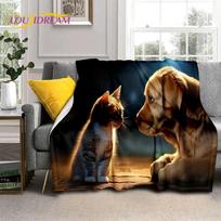 Cute Dog Samoye, Chihuahua, Husky, Koki Cartoon Soft Flannel Blanket for Beds Bedroom Sofa Picnic,Throw Blanket Outdoor Leisure 75x90cm
