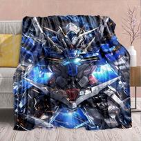 Gundam Anime Flannel Blanket - Soft Warm Perfect for Sofa, Bedding Camping Travel Office Home Decor 75x90cm