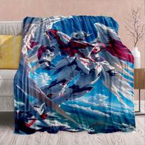 Gundam Anime Flannel Blanket - Soft Warm Perfect for Sofa, Bedding Camping Travel Office Home Decor 75x90cm