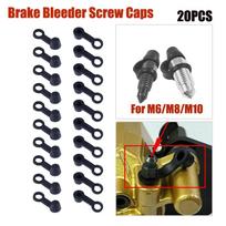 20-40Pcs Brake Bleeder Screw Cap Grease Zerk Fitting Cap Rubber Dust Cover Black For Car Motorcycles M6/M8/M10 Bleeder Screw