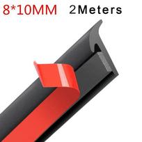 2M 8x10mm Automobilio Guminė Sandarinimo Juosta Pasvirusi T Formos Atspari Oro Sąlygoms Krašto Apdaila Universali Anti-Susidūrimo Lipni Dekoratyvinė Juosta China Mainland