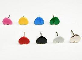 100pcs Flat head nail, heart-shaped push pin, wooden nail, sofa soft bag, nail photo, message wall decoration nail