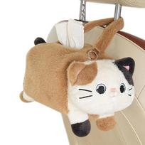 Cartoon Car Seat Tissue Box Cat  Shape Wall Hanging Napkin Dispenser  Auto Accessories Style 3