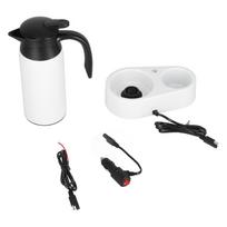 800ml Portable Electric Car Kettles Car Water Dispenser with White Base Silicone Sling   Cover for Travel Boil Water