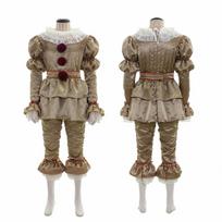 Anime Night Clown Joker Adult Pennywise Cosplay Costume Halloween Clown Stephen King Men Women Cos Suits Outfit Uniform Party KIDS 140&Ghost Joker