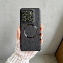 Verslo tekstūros odinis dėklas Motorola Signature Edge 70Ultra Fusion+ X70 Air Pro, su Magsafe belaidžio įkrovimo dangteliu Motorola Moto G05 juoda