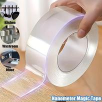 1-10M Double-sided Adhesive Nano Tape 20-50mm Width Reusable No Trace Waterproof Ultra-strong Tape Strip Clear Mounting Tape (Clear,20mm&1m&1mm) gryna