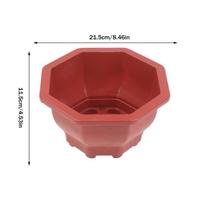 Hexagon Plastic Flowerpot for Bonsai Green  Plants Reusable Container Suitable for Indoor Garden or Office
