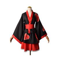 Anime Naruto Shippuden Uzumaki Naruto Akatsuki Kakashi Sasuke Lolita Kimono Suknelė Anime Cosplay Kostiumų Vakarėlis Vienodi drabužiai Kostiumas S