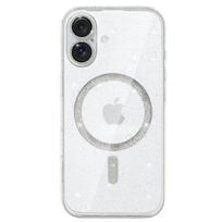 Telefono dėklas Glitter Magsafe, Iphone 16, skaidri