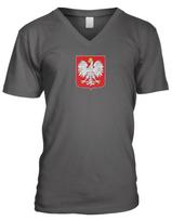 Lenkija Lenkijos lenkų keteros herbas Country Pride V kaklo unisex marškinėliai S
