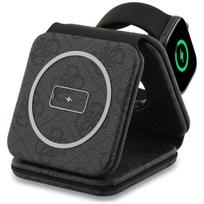 Indukcinis kroviklis Guess 4G 3in1 15W MagSafe - juodas