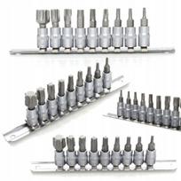 Kraft&dele Torx antgaliai 9 vnt. 1/4" T10-t60