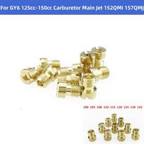 10pc Carburetor Carb Replacement for GY6 125cc-150cc Carburetor Main Jet 152QMI 157QMJ #100 #105 #108 #110 #115 #120 #125 #130 #135 #140