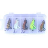 3,5 cm 3g masalas Bioninis dirbtinis svirplių žvejybos masalas 5 spalvų imitacinis žiogų žūklės jūroje masalas KC0055B 5pcs
